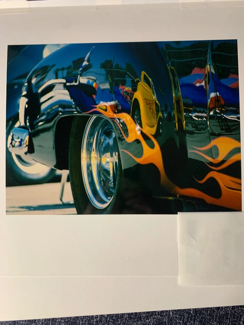 Vintage Hot Rod Flamed Car Original Signed Art Photo Print 11x14